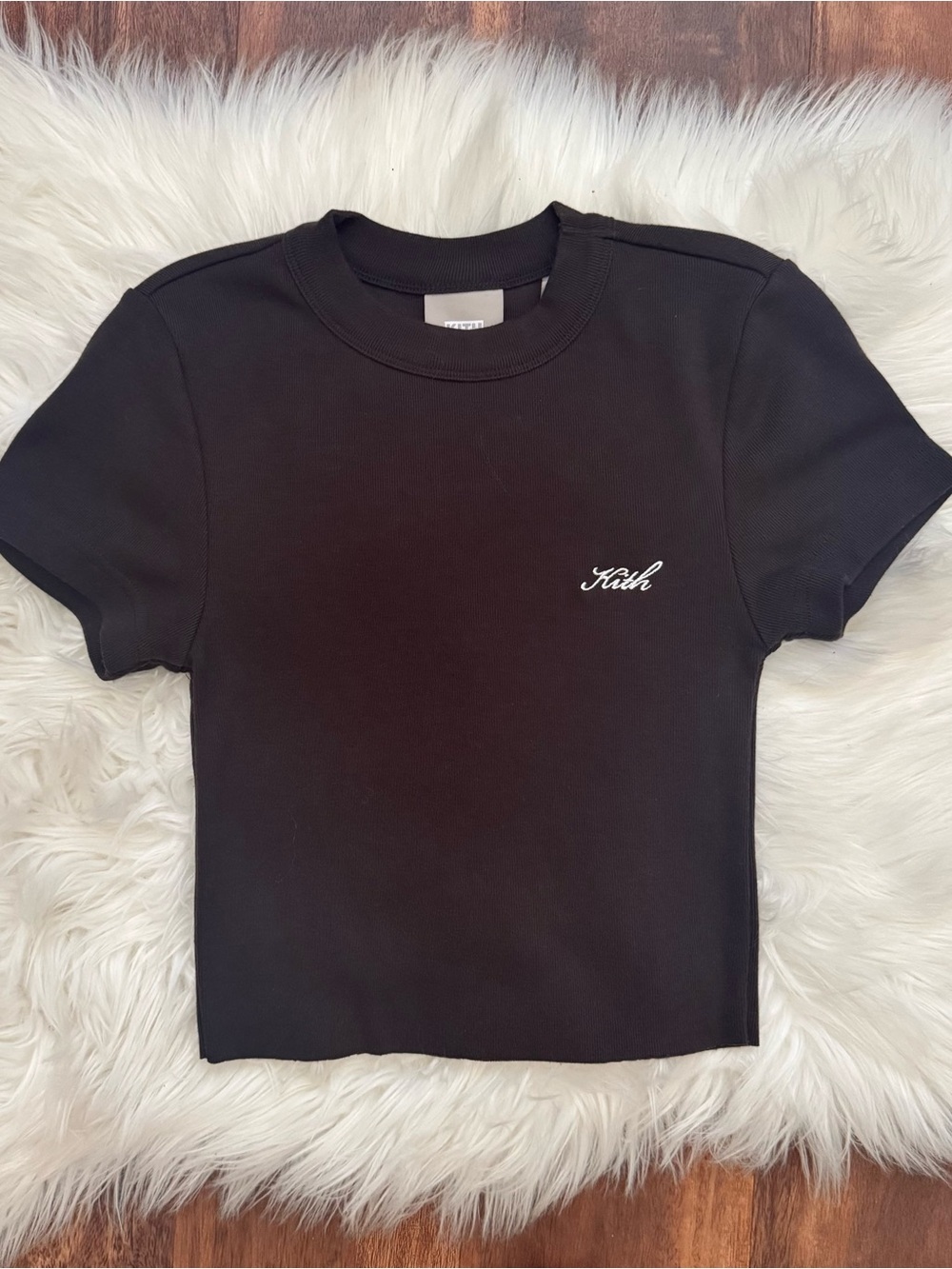 Kith Mulberry Cropped Ribbed Tee Size Small